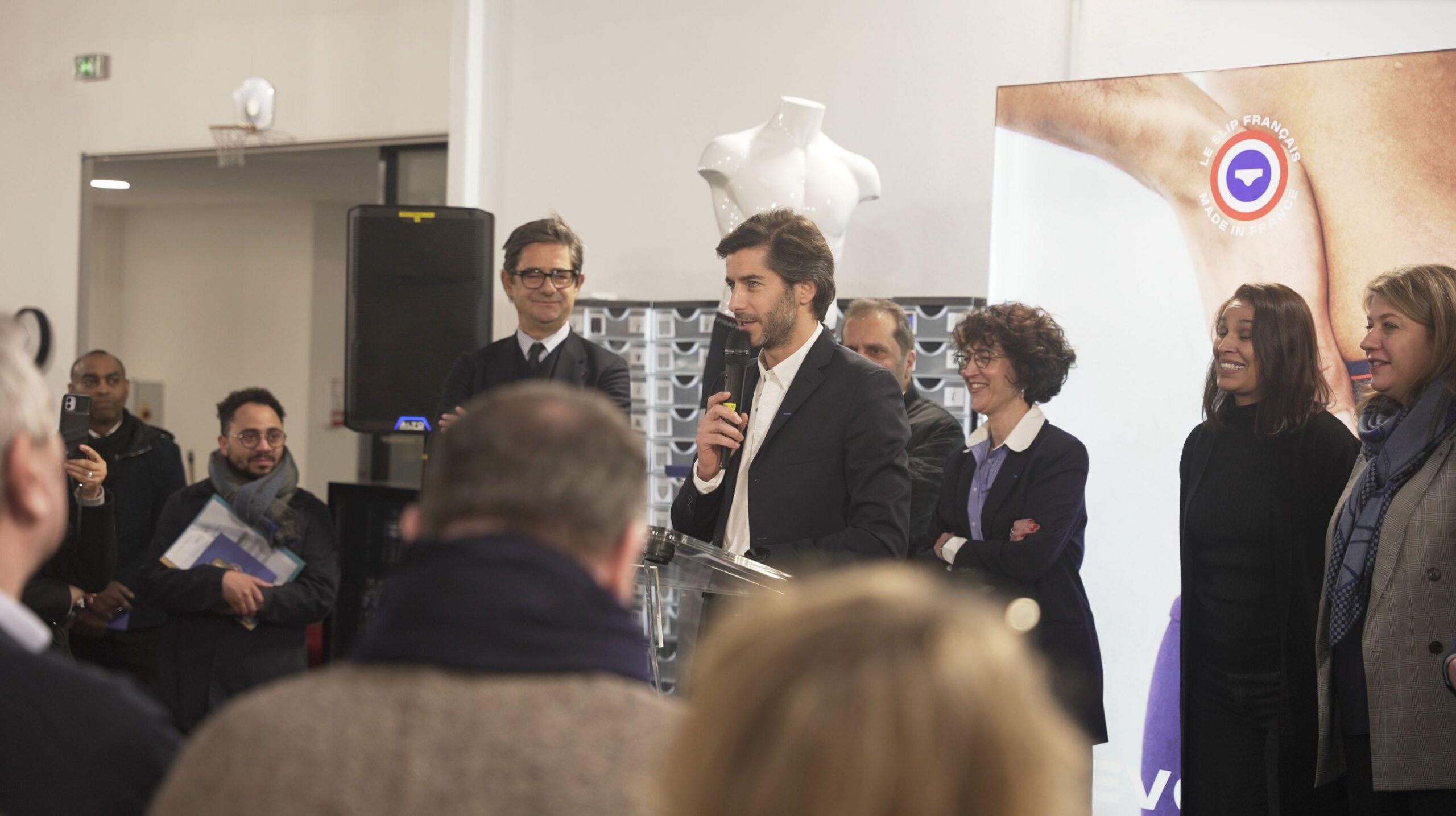 Bonne Nouvelle factory, Aubervilliers, The Slip français, Guillaume Gibault, Bruno Le Maire, French textile industry, Made in France, (R)évolution range, Léa Marie, Bruno Haddad, Myriam Mentfakh, LeLabPlus, sustainable fashion, automation, production, competitiveness, prices
