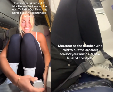 aviation safety,  TikTok, viral trends, sleeping on planes, seatbelt safety, cramped airplane seats, economy class discomfort, flight safety, cabin safety, passenger health