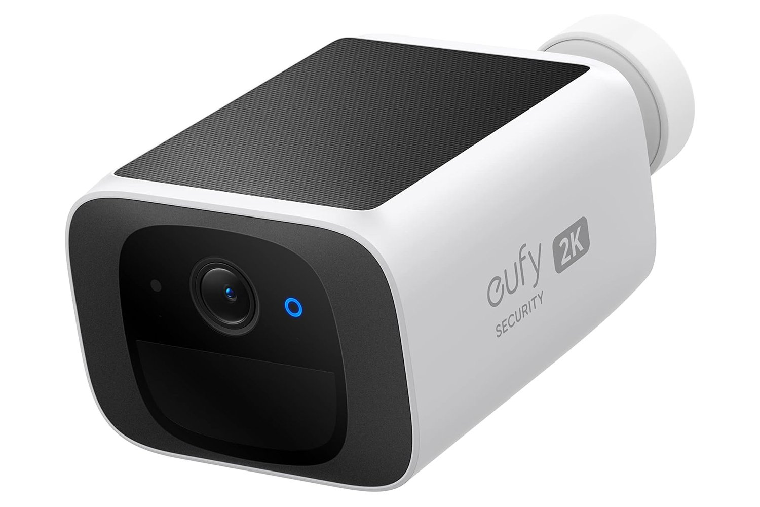 Eufy security SoloCam S220, wireless security camera, 2K resolution, weather resistant, night vision, solar powered, real-time response, Amazon Alexa integration, AI facial recognition, local storage, 256-bit encrypted connection
