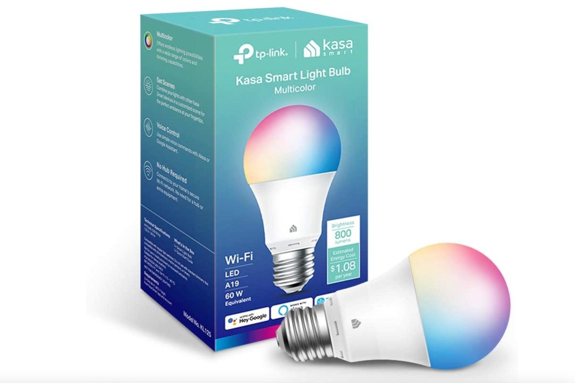 TP-Link Kasa Smart Wi-Fi Light Bulb KL125, Kasa Smart, TP-Link Kasa Smart Light Bulb, Smart Bulb, Alexa, Google Assistant, IFTTT, Samsung SmartThings