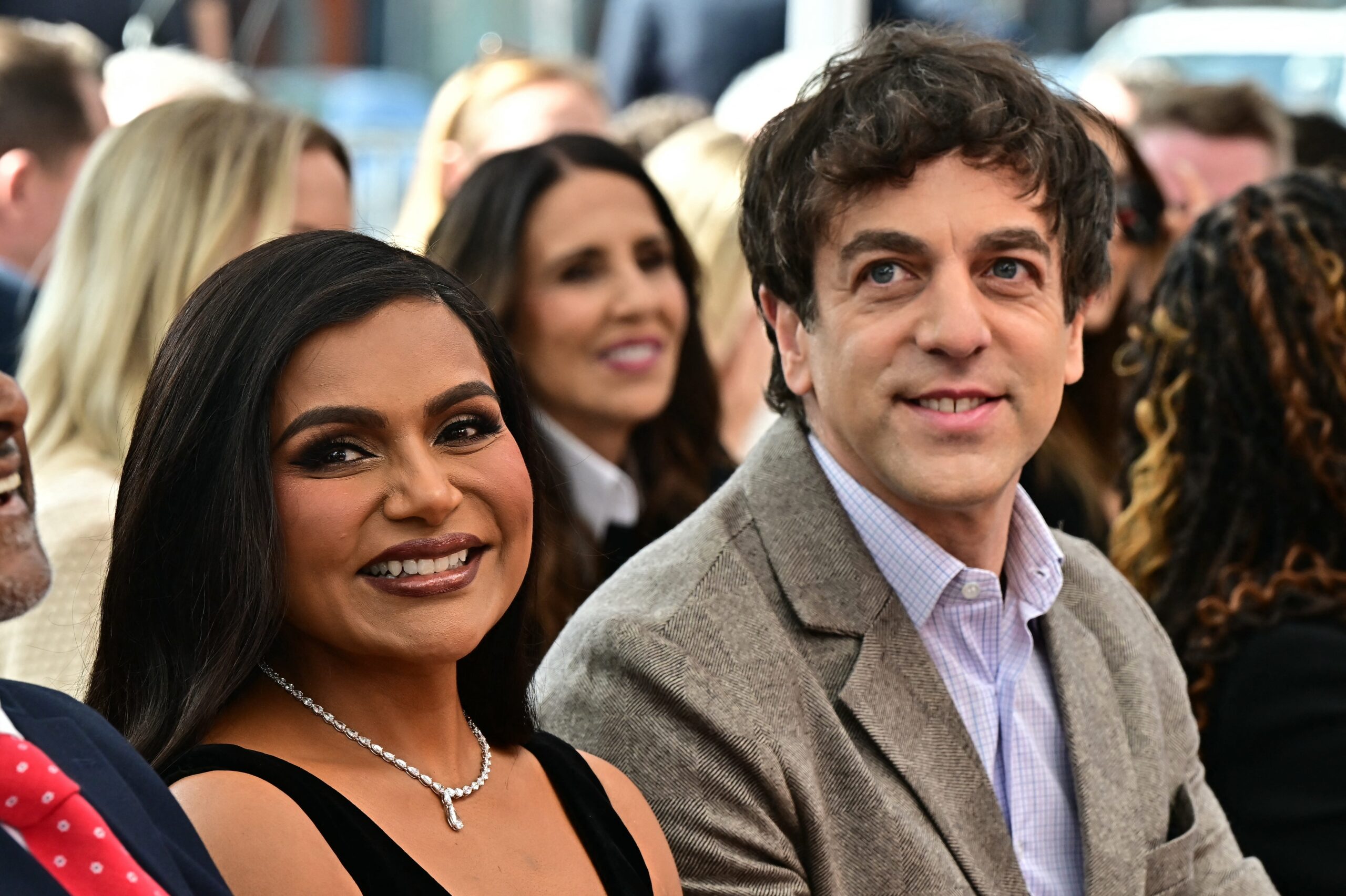 Mindy Kaling, Hollywood Walk of Fame, actress, writer, producer, The Mindy Project, Never Have I Ever, Sex Lives of College Girls, The Office, B.J. Novak, Greg Daniels, Eric Garcetti, Dr. K. Srikar Reddy, India, U.S. ambassador to India, Los Angeles, Ike Barinholtz, Running Point, Netflix, Anne, H&M, Zara, Mary Tyler Moore, Lucille Ball, Hindu, cremation, legacy, grave