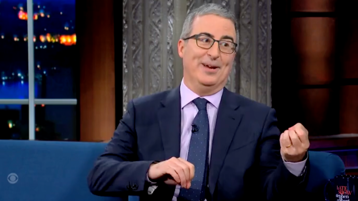 John Oliver, Late Show, HBO, Stephen Colbert, Last Week Tonight, CBS, U.S. citizenship, Trump administration, Titanic, Jordan Peterson, Dr. Phil, ICE raid, Muslim ban, Department of Justice, activism, sending messages