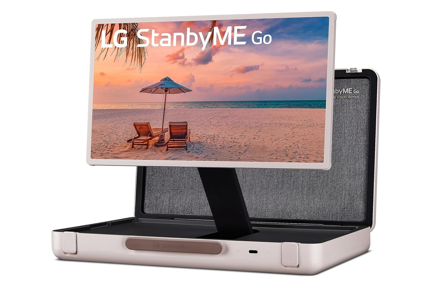 LG StanbyME Go, Portable Smart Touch Screen, 27-inch Portable Monitor, Dolby Vision and Dolby Atmos, WebOS, Streaming Apps, Adjustable Screen, Briefcase Design, Hard Case, Limited Time Deal, Discount