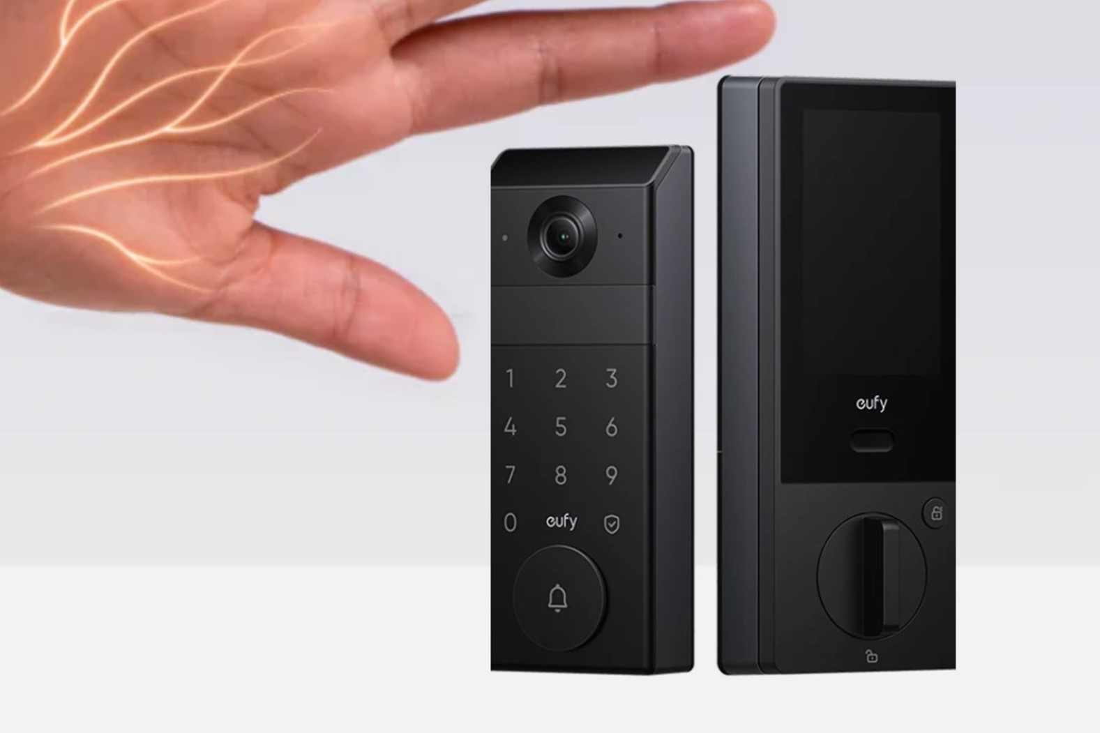 Palm-recognition, smart lock, video doorbell, FamiLock S3 Max, Eufy, biometric authentication