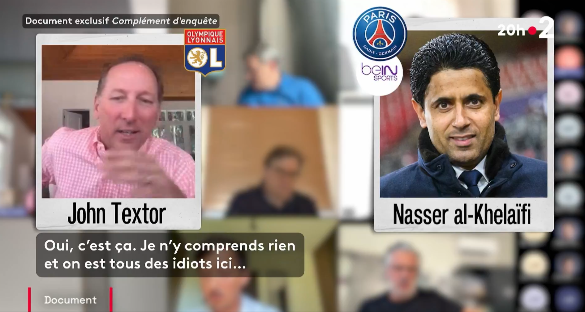 Ligue 1 TV rights, France 2 JT, Nasser Al-Khelaïfi, John Textor, Vincent Labrune, Joseph Oughourlian, Benjamin Morel, beIN Sports, DAZN, football, conflict of interest