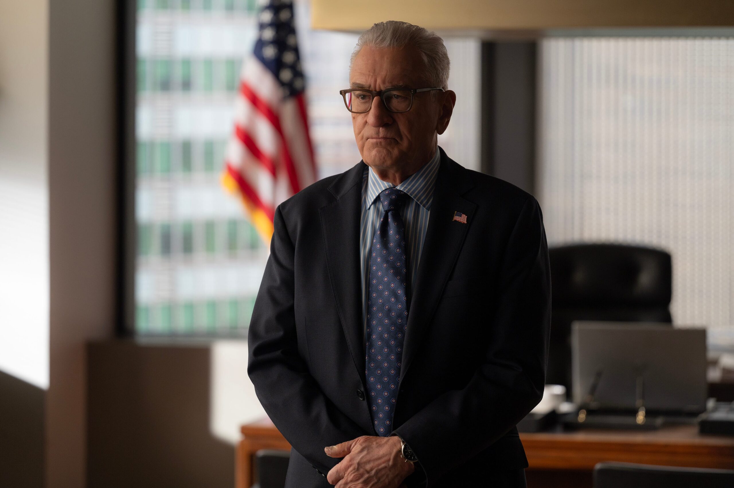 Zero Day, Netflix, Limited Series, Political Thriller, Robert De Niro, Angela Bassett, Connie Britton, Jesse Plemons, Dan Stevens, Lizzy Caplan, Joan Allen, Matthew Modine, Bill Camp, Eric Newman, Noah Oppenheim, Michael Schmidt, Conspiracy Thriller, Cyberattack, National Crisis, Political Corruption, Character Inconsistencies, Logical Fallacies, Unsatisfying Resolution
