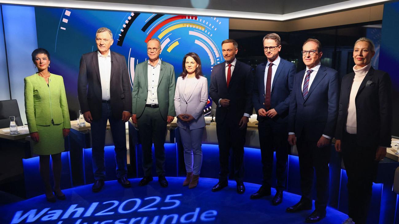 Bundestag election, Security and peace in Europe, Annalena Baerbock, Matthias Miersch, Alexander Dobrindt, Carsten Linnemann, Christian Lindner, Alice Weidel, Sahra Wagenknecht, Jan van Aken