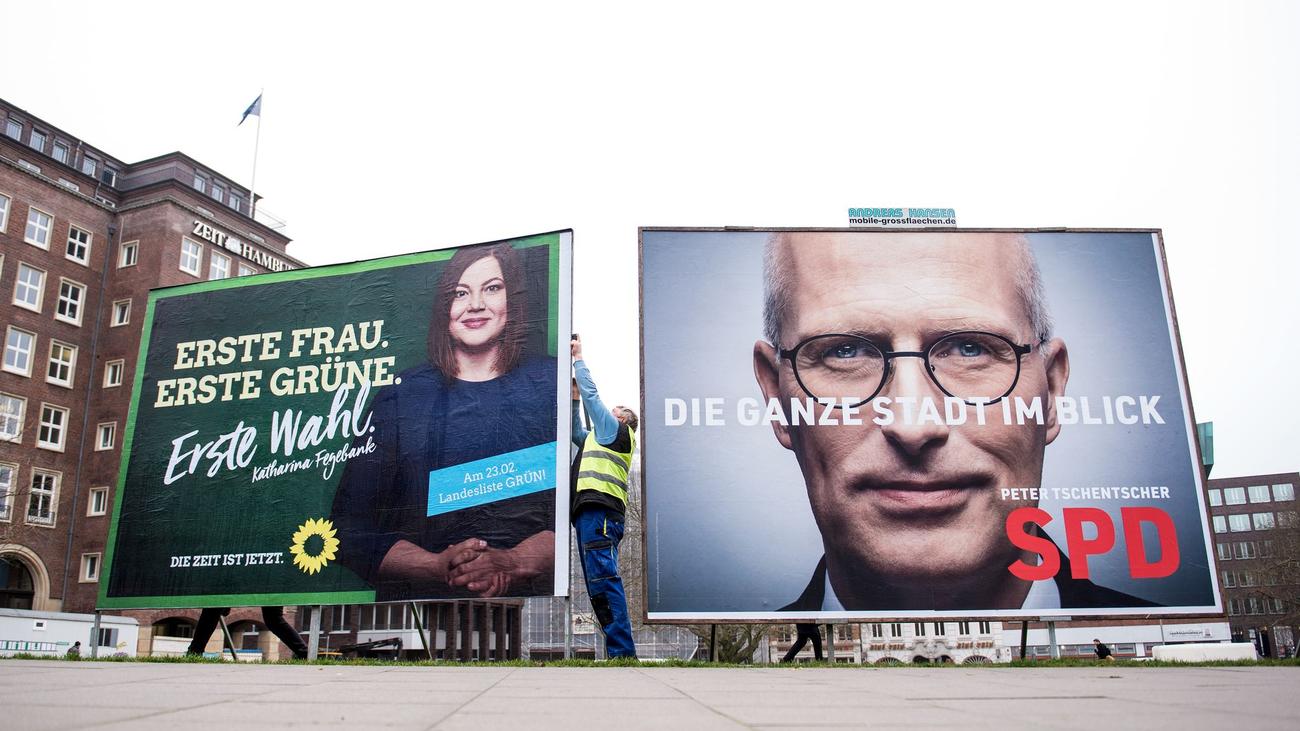 Hamburg, Bürgerschaftswahl, SPD, Peter Tschentscher, Vorwahlumfrage, ARD, Grüne, CDU, Linke, AfD, FDP, Volt, BSW
