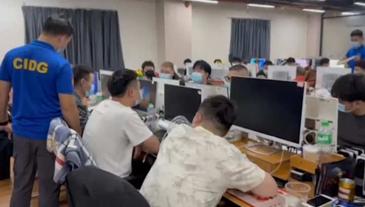 Philippine authorities, Philippine National Police, Criminal Investigation and Detection Group, Online gaming operations, Chinese nationals, Organized crime, Scams, Money laundering, Human trafficking, Cross-border cooperation, Burma, Thailand, China, Exploitation