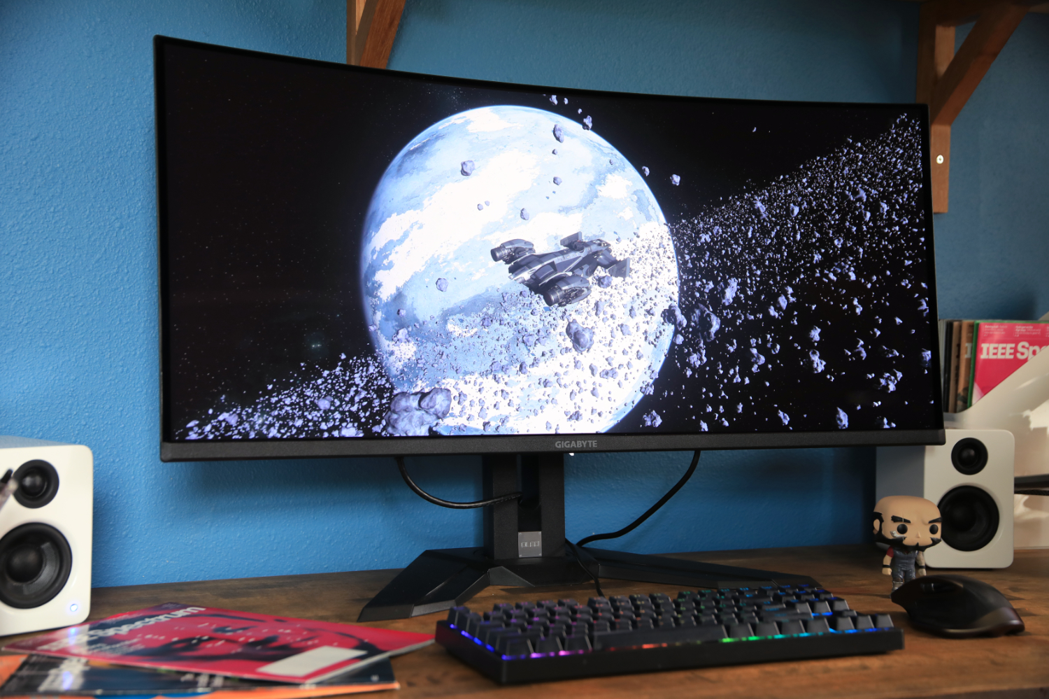 Gigabyte, OLED monitor, 34-inch, discount, Newegg, gaming, monitors, upgrade, tech, review, deals, Michael, journalism, keyboards, CES, Mobile World Congress, kayaking