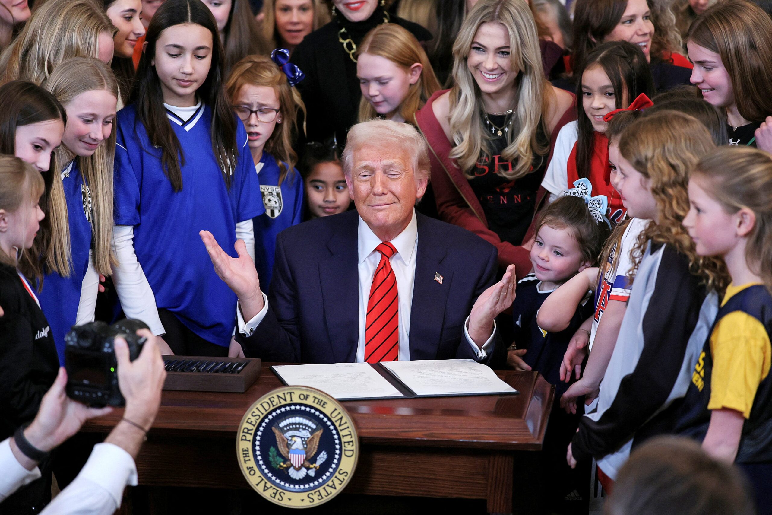 Donald Trump, Transgender athletes, Title IX, Riley Gaines, Independent Women's Forum, Lia Thomas, University of Pennsylvania, NCAA, Harvard University, Ivy League Council of Presidents, Ingrid Jacques, USA TODAY