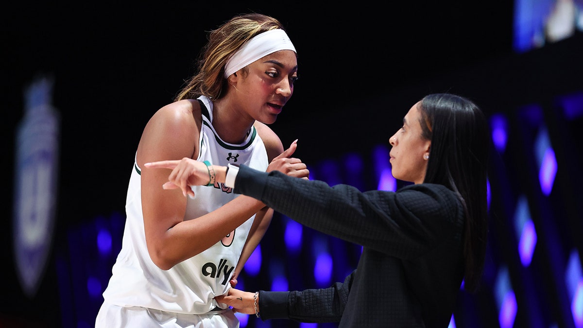 Angel Reese, NCAA champion, 3-on-3 Unrivaled league, 20-20 game, fouled out, Rose Basketball Club, challenge the call, Chicago Sky, WNBA Draft, LSU, Caitlin Clark, Iowa Hawkeyes, Aja Wilson