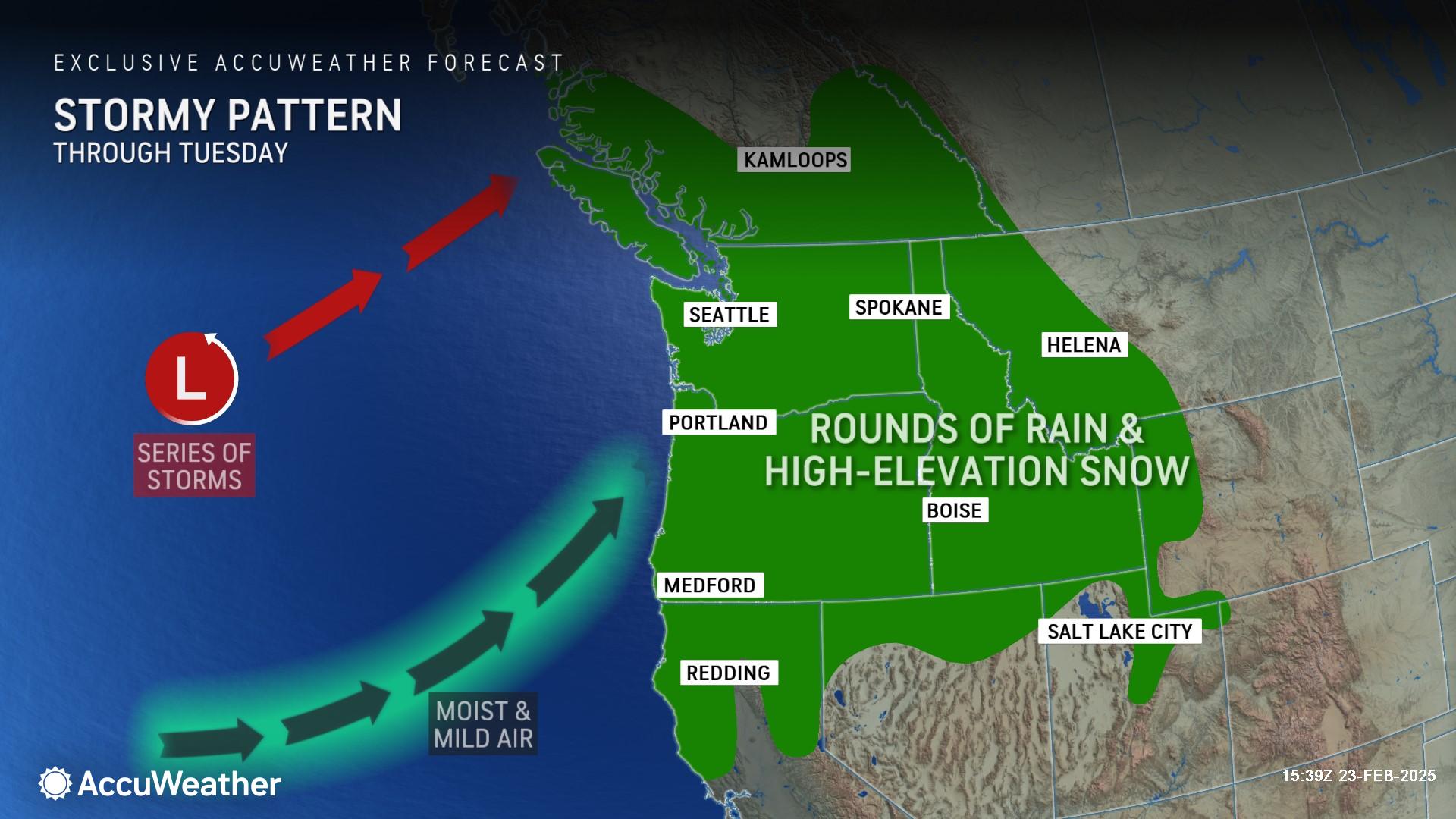 Pacific Northwest storms, Heavy rain, Avalanches, Flooding, Power outages, Sting jets, High winds, Wind damage, Precipitation, Snowmelt, Runoff