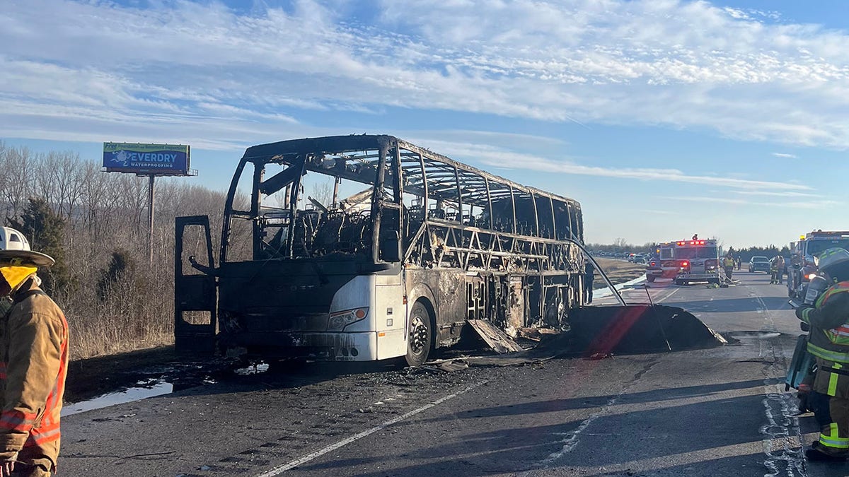 Indiana University Indianapolis men's basketball team, bus fire, Kent, Indiana, Northern Kentucky, mechanical issue, safe evacuation, road game, Horizon League Tournament