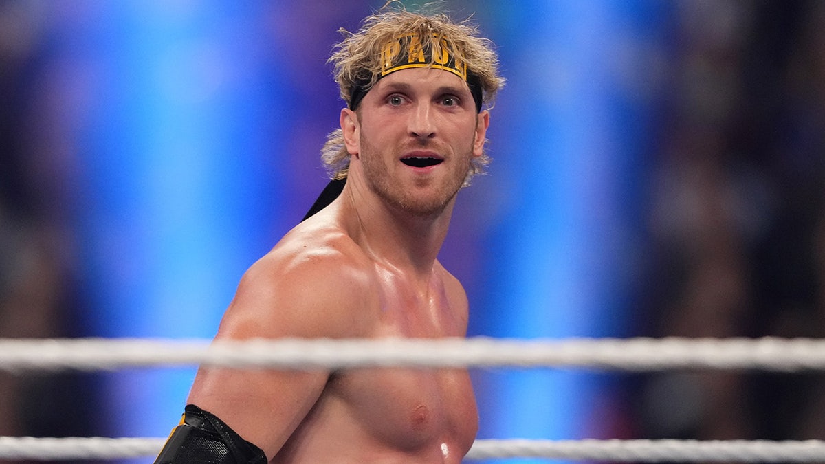 Logan Paul, WWE, wrestling, moonsault and battery, Rey Mysterio, Elimination Chamber, John Cena, Seth Rollins, CM Punk, Damian Priest, Drew McIntyre, Cody Rhodes, Jey Uso, Gunther, Wrestlemania, Fox News