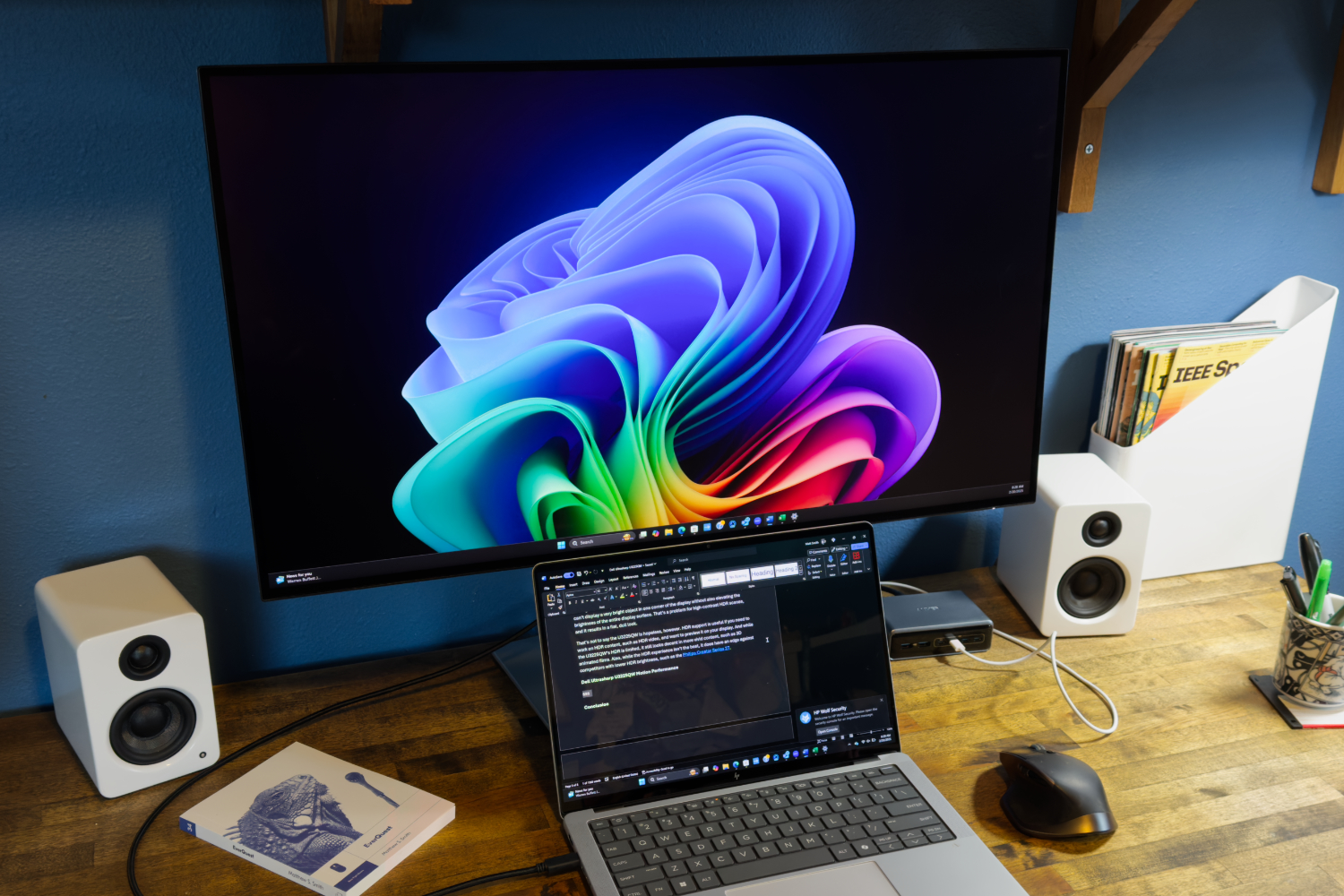 dell, ultrasharp, U3225qe, monitor, office, productivity, 4k, 120hz, ips black, thunderbolt, USB c, power delivery, connectivity, review