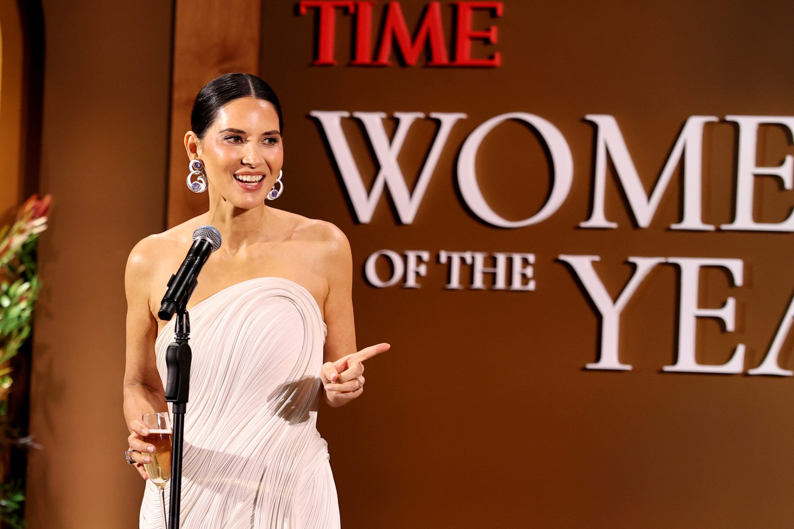 Olivia Munn, breast cancer, The Newsroom, Times Women of the Year, daughter, Méi, double mastectomy, hysterectomy, Arimidex, Skims, mastectomy scars, John Mulaney, cancer treatment, health, celebrity, interview, diagnosis, estrogen, surgical menopause
