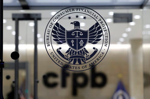 CFPB, Consumer Financial Protection Bureau, Donald Trump, Jonathan McKernan, Capital One, COF.N, Pennsylvania Higher Education Assistance Agency, PHEAA, Berkshire Hathaway, BRKa.N, Vanderbilt Mortgage and Finance, Rocket Homes, Heights Finance, Solo Funds, Russell Vought, Erin Witte, Consumer Federation of America, Elon Musk, enforcement actions, consumer protection, financial services, student loans, mortgages, loan churning, illegal kickbacks, confirmation hearing, dismantlement, retrenchment, dismissals, lawsuits, bankruptcy, online lending, agency shutdown, consumer abuse, legal mandates.

