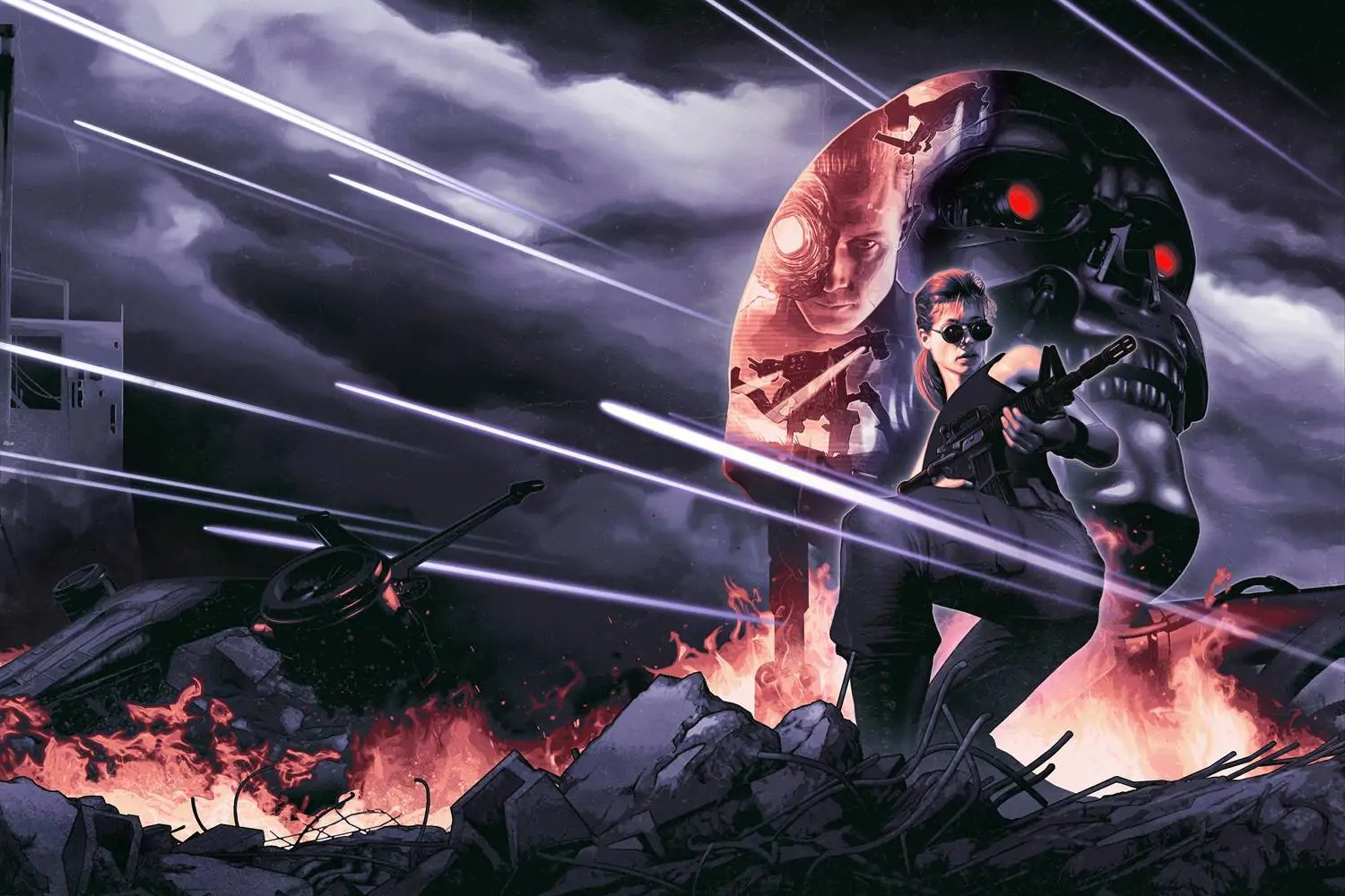 Terminator 2D: No Fate, Terminator, Terminator 2: Judgment Day, video game, Bitmap Bureau, retro game, sidescroller, Sarah Connor, T-800, John Connor, T-1000, gameplay, release date, PC, PlayStation 5, Xbox Series X|S, Terminator Resistance, Terminator Survivors, Mortal Kombat 1, retro platforms, multiple endings, Skynet, resistance fighters
