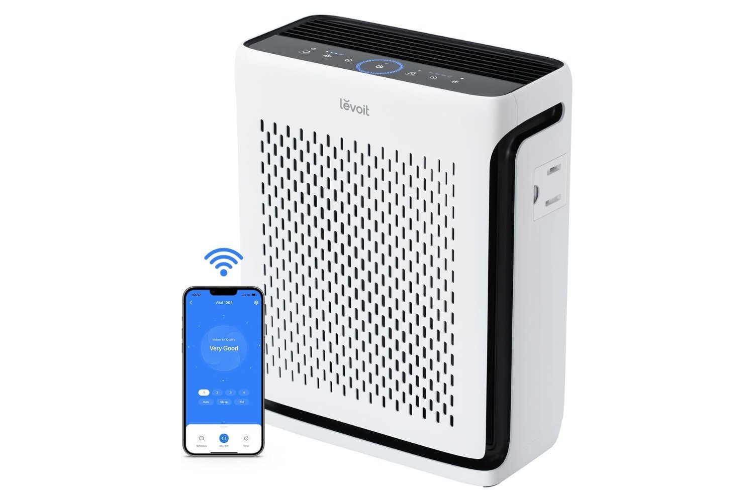 air purifier, Levoit Vital 100S-P, pet air purifier, HEPA filter, air quality, pet dander, allergies, discount, sale, smart air purifier, air filtration, home air quality, odor removal, sleep mode, washable filter, Vital 100S-RF, Amazon, deal
