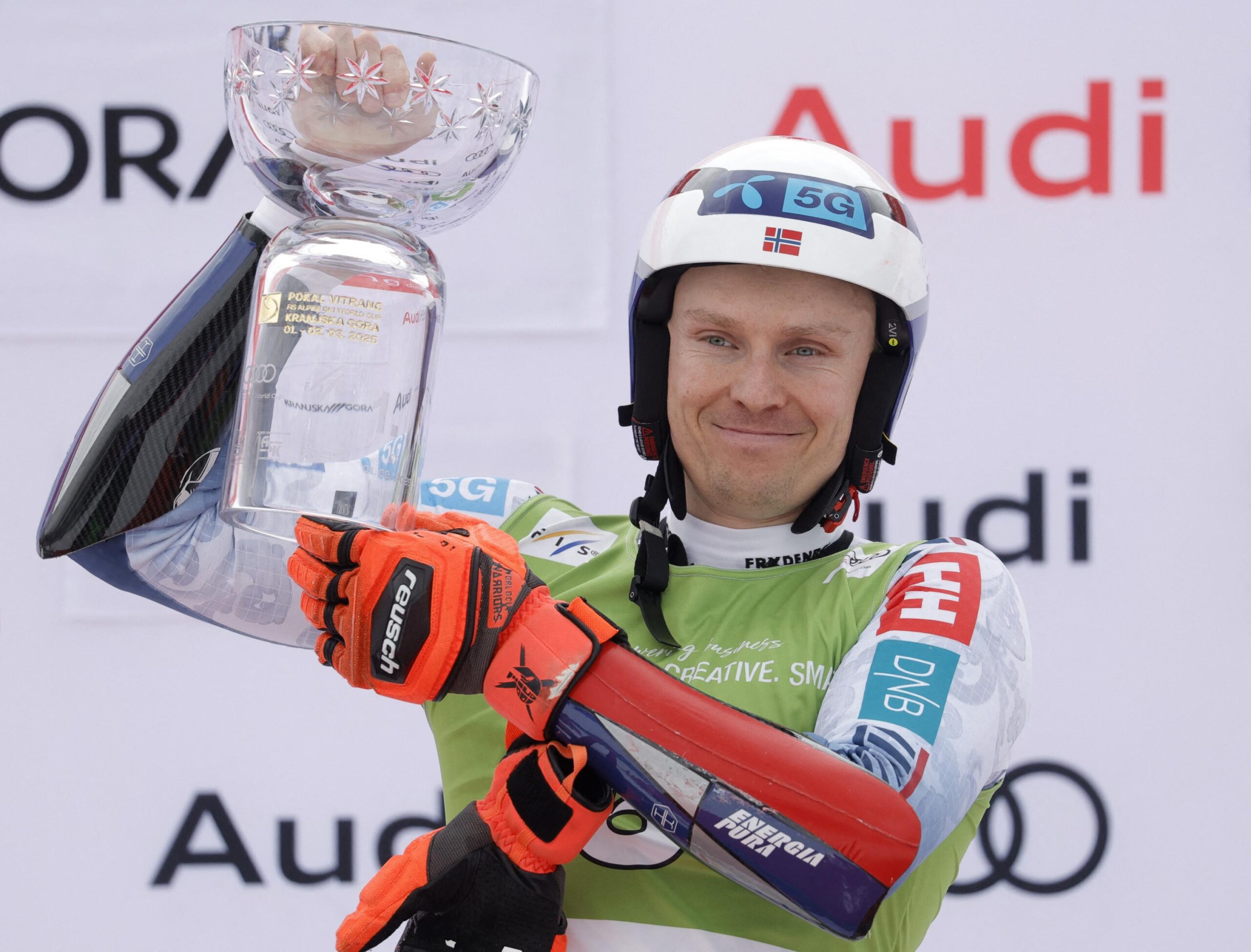 Henrik Kristoffersen, Lucas Pinheiro Braathen, Marco Odermatt, Thibaut Favrot, Loevan Parand, Kranjska Gora, Slalom Géant, Ski Alpin, Coupe du Monde, Resultats, Victoire, Norvège, Brésil, Suisse, France
