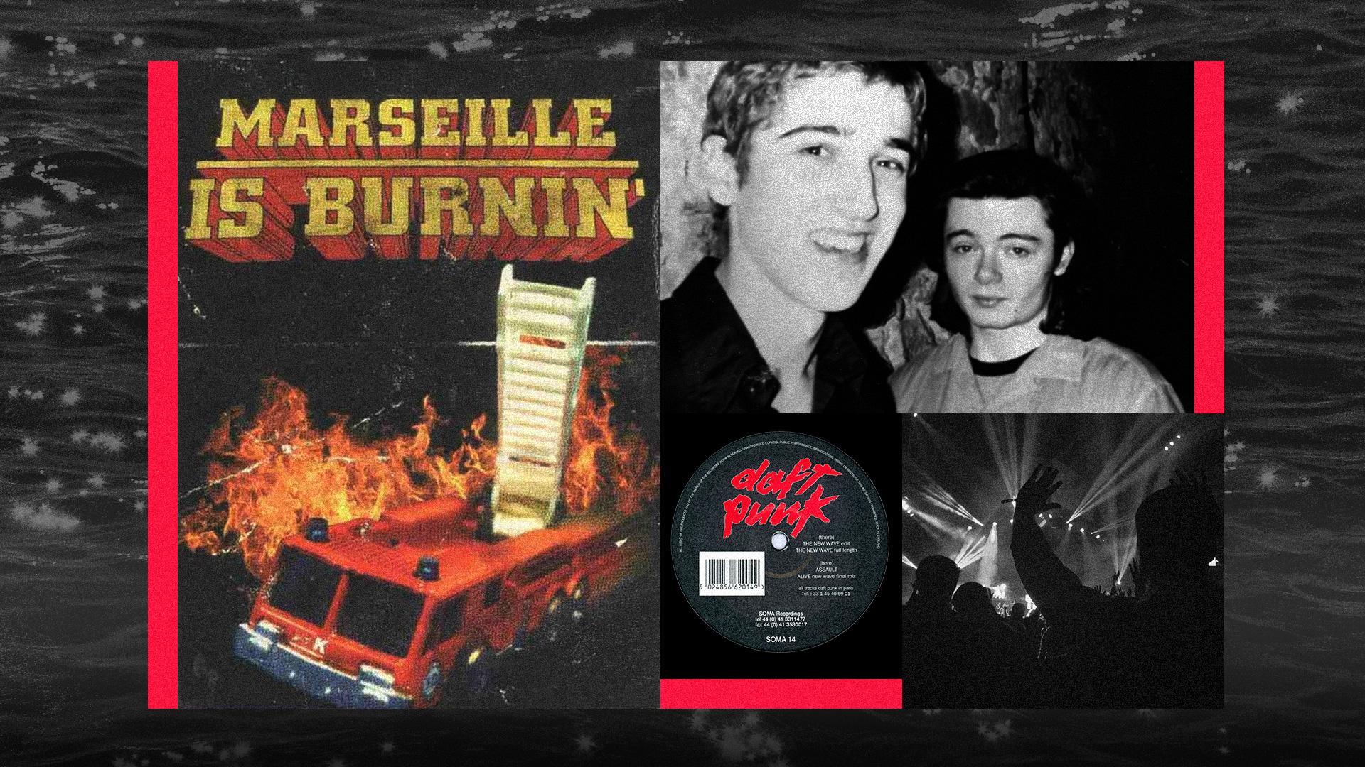 Daft Punk, Thomas Bangalter, Guy-Manuel de Homem-Christo, electronic music, Trolleybus, Cédric Moullet, The New Wave, acid techno, French music, electronic duo, Darlin', music history, interview, 1995, music scene, robotique, musique électronique
