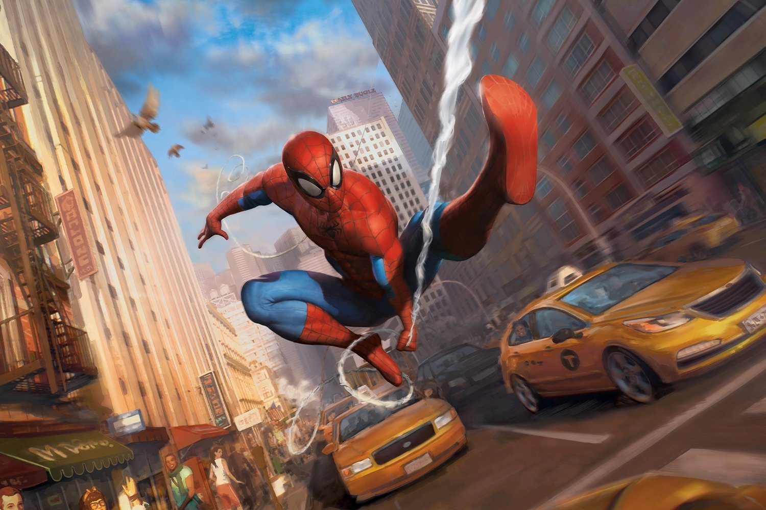 Magic: The Gathering, MTG, Spider-Man, Marvel, crossover, cards, set, Peter Parker, Venom, Green Goblin, Doctor Octopus, Miles Morales, Gwen Stacy, Miguel O'Hara, release date, pre-order, New York Toy Fair, Wizards of the Coast, spoilers, Legendary Creatures, card game, prices, Collector Booster, Scene Box, Play Booster, Aunt May
