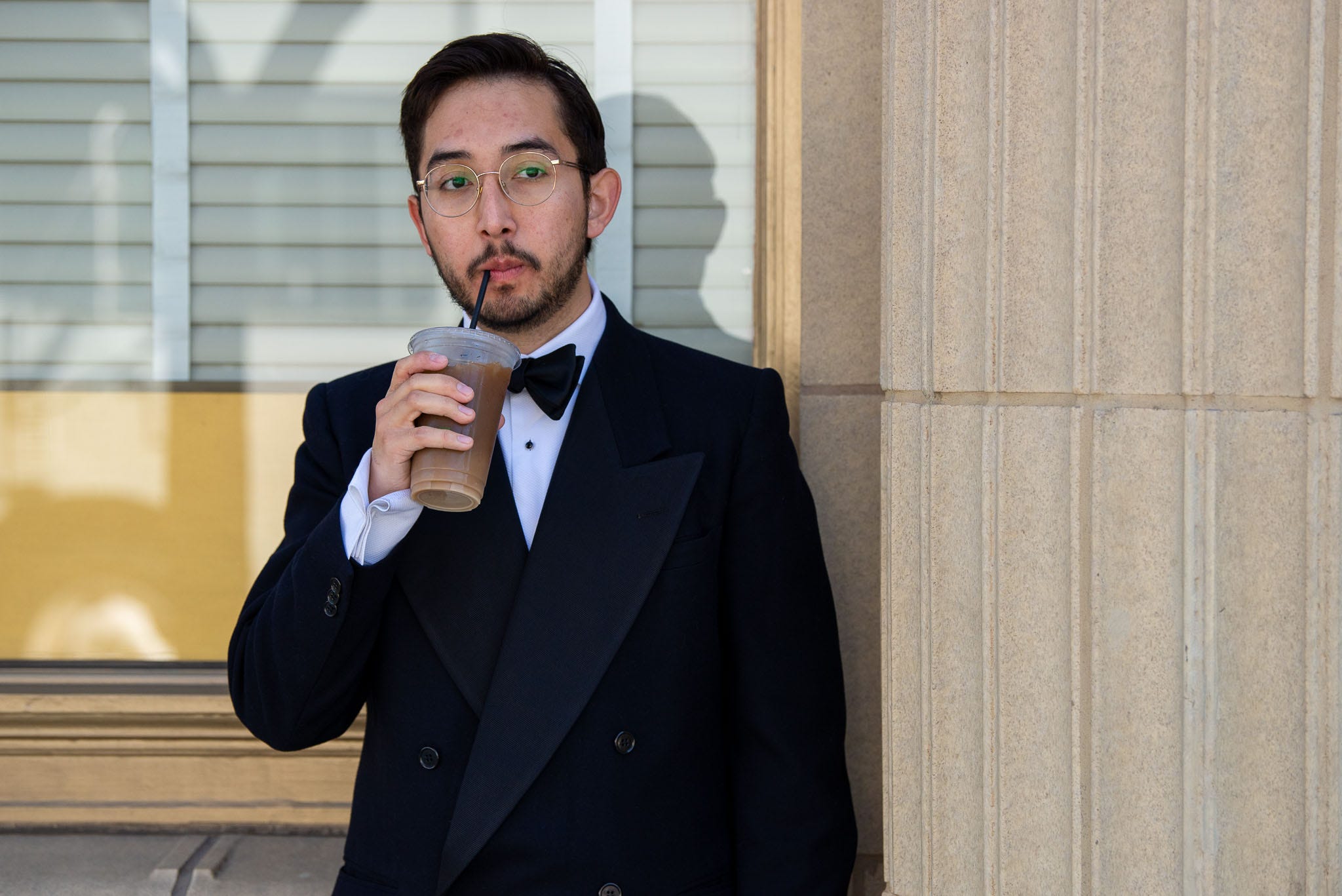 Oscars, tuxedo, menswear, fashion, Anthony Robledo, Spier and Mackay, SuitSupply, Carrol Custom, FedEx, thrifting, vintage clothing, formal wear, black tie, Hollywood, style, clothing, shopping, delivery, Golden Globes
