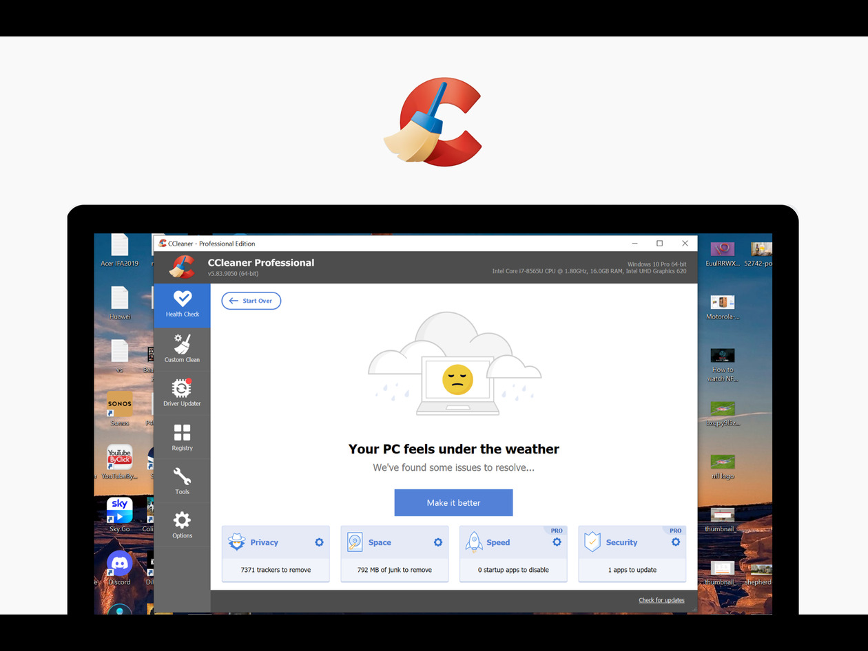 CCleaner, PC optimization, PC cleaner, computer cleaner, system cleaner, PC performance, device performance, speed up PC, boost PC, remove clutter, delete files, delete cookies, outdated registry, clear browser history, Driver Updater, Health Check, PC maintenance, PCWorld, StackSocial, deal, discount, sale, software, 2024
