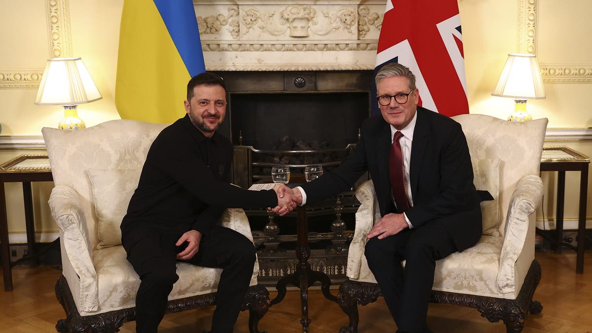 Ukrainian President Volodymyr Zelenskyy, Keir Starmer, Donald Trump, JD Vance, United Kingdom, Ukraine, Russia, Oval Office, 10 Downing St., Sandringham, military aid, peace deal, rare earth minerals, U.S. relations, international relations, political tensions, Bret Baier, Fox News, King Charles III, Ukraine-Russia war, British support, U.S. support
