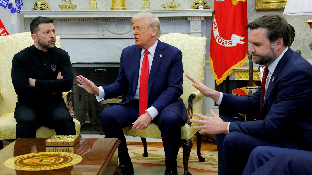 Russia, Ukraine, Volodymyr Zelenskyy, Donald Trump, JD Vance, Oval Office, Dmitry Medvedev, Maria Zakharova, Rebekah Koffler, Rossiyskaya Gazeta, Vladimir Solovyov, Emmanuel Macron, Kier Starmer, Kemi Badenoch, Justin Trudeau, Bret Baier, Fox News, Russian media, Ukraine support, US foreign policy, international relations, Putin's Playbook, Russian National Gazette, World War III, US-Ukraine relations, Trump administration, Biden administration, Russian propaganda, political analysis, geopolitical conflict.
