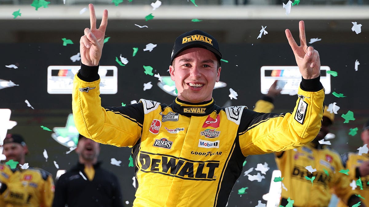 Christopher Bell, NASCAR, Circuit of the Americas, EchoPark Automotive Grand Prix, William Byron, Tyler Reddick, Kyle Busch, Joe Gibbs Racing, Hendrick Motorsports, 23X1 Racing, NASCAR Cup Series, race winner, road course, victory, sports news, Fox News
