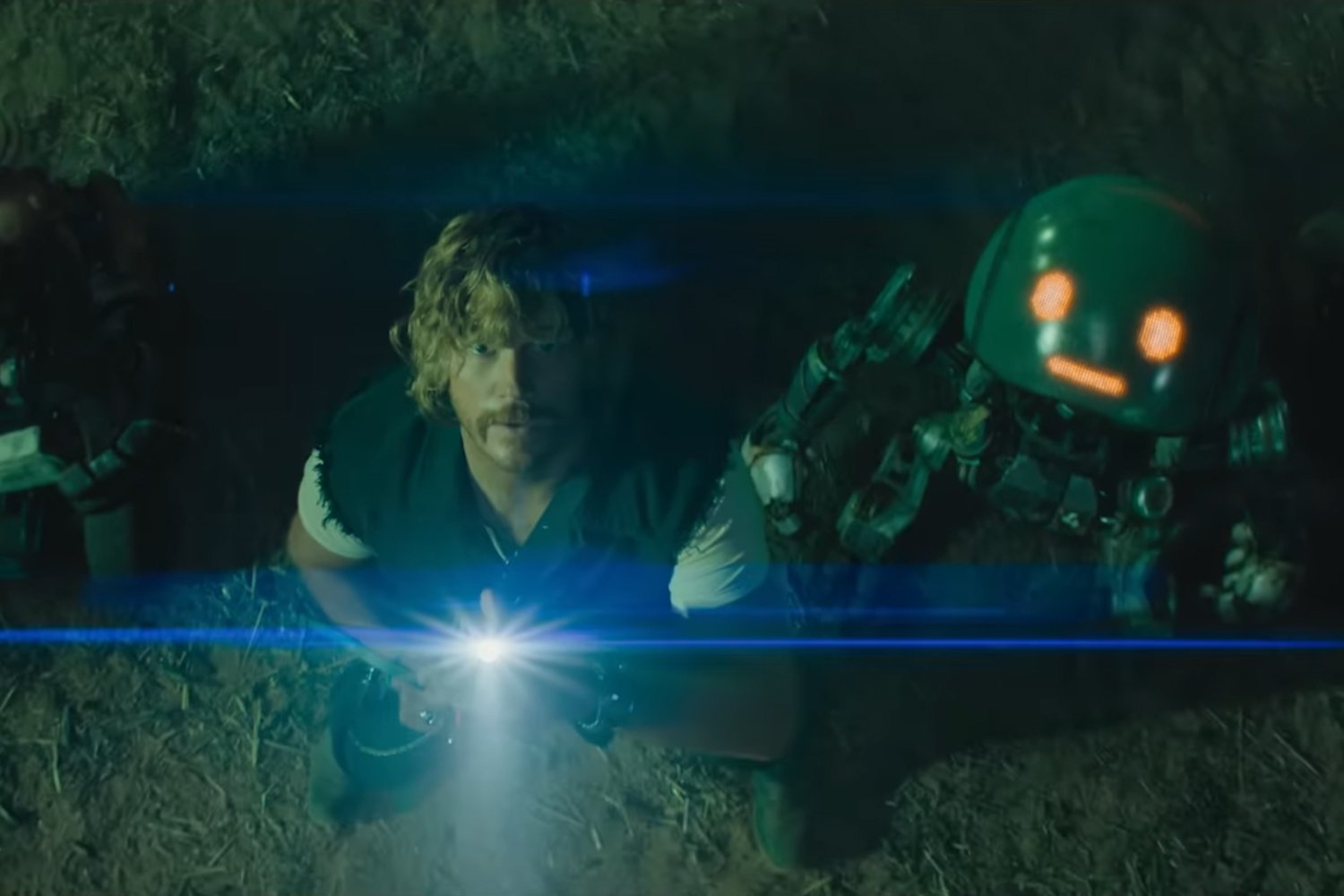 The Electric State, Netflix, Russo Brothers, Simon Stålenhag, Millie Bobby Brown, Chris Pratt, Marky Mark, sci-fi, dystopian, trailer, movie, film, adaptation, graphic novel, Stanley Tucci, Woody Harrelson
