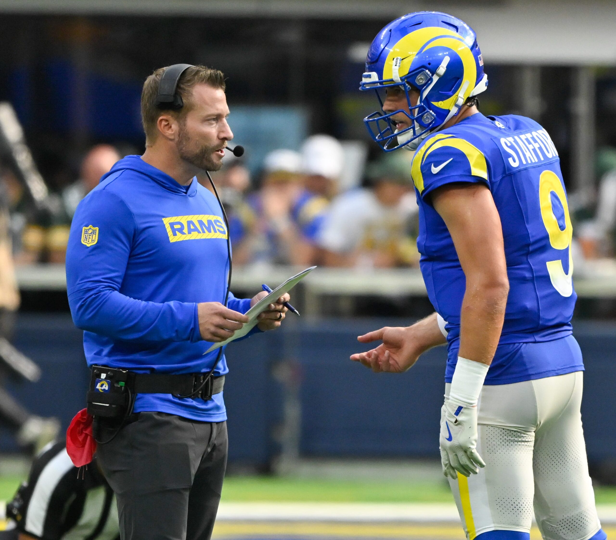 Matthew Stafford, Los Angeles Rams, NFL, quarterback, contract restructure, Sean McVay, trade rumors, 2025 NFL offseason, Stetson Bennett IV, Jimmy Garoppolo, free agent
