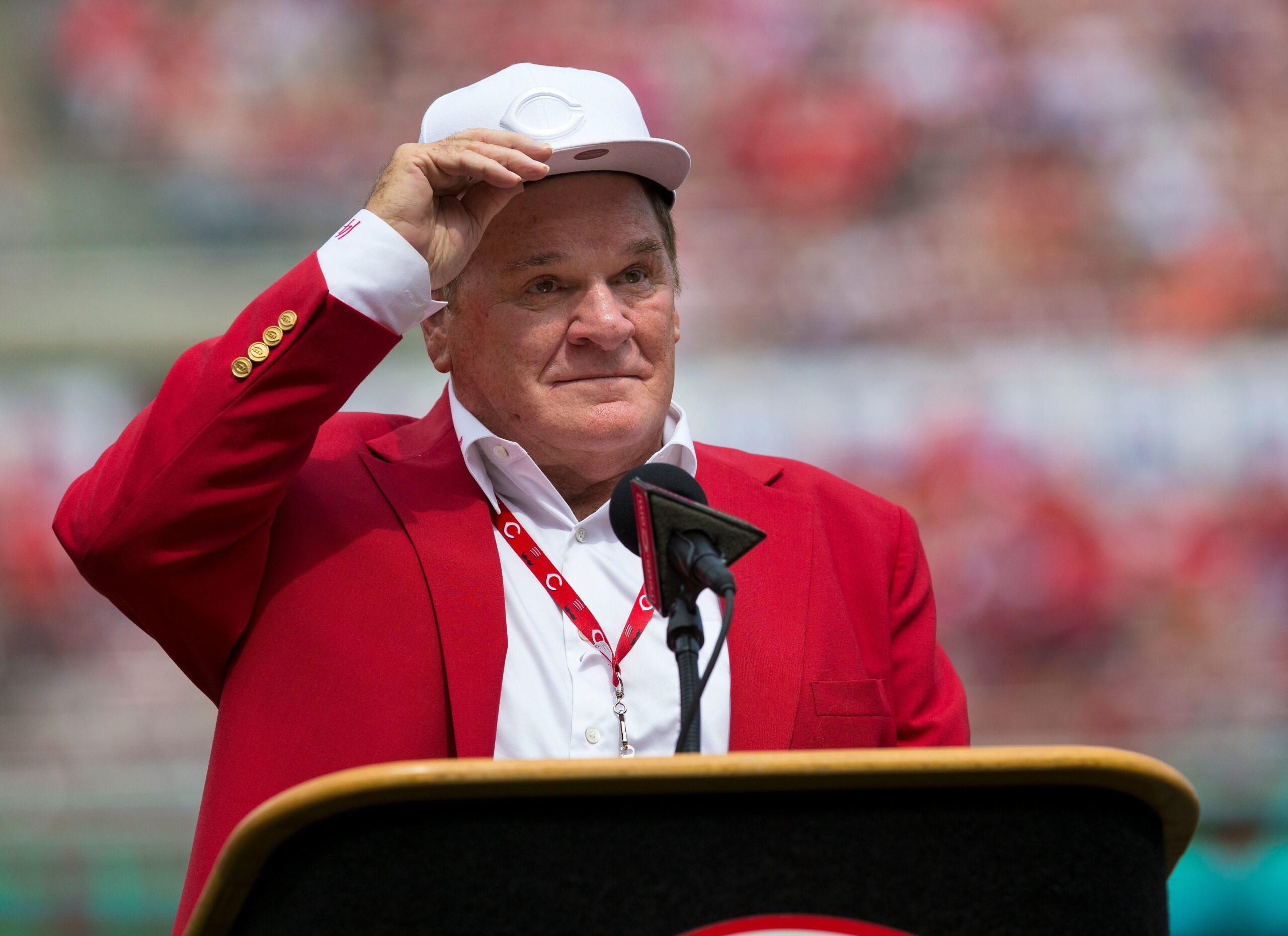 Pete Rose, MLB, Donald Trump, Baseball Hall of Fame, Reinstatement, Gambling, Lifetime Ban, Rob Manfred, Petition, Tax Evasion, Controversy, Political Pressure, Antitrust Exemption, Ineligible List, Posthumous, Pardon, Cooperstown, Charlie Hustle, USA TODAY
