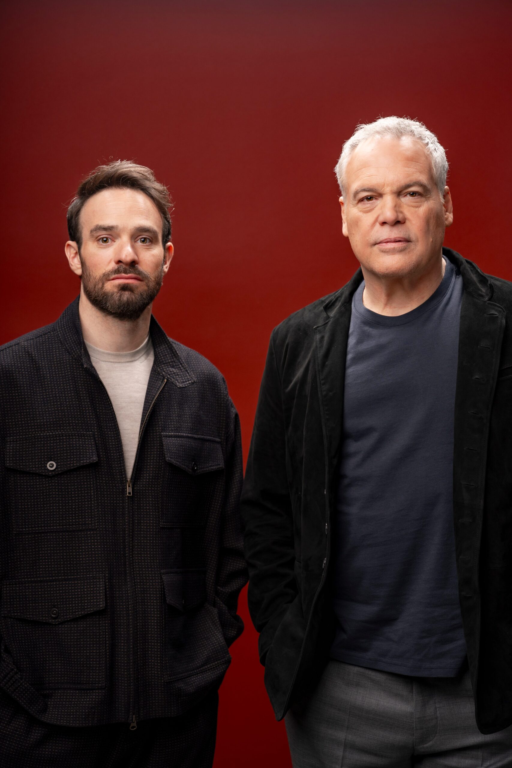 Daredevil: Born Again, Charlie Cox, Vincent D'Onofrio, Kingpin, Matt Murdock, Marvel, MCU, Disney+, Netflix, series, review, interview, Wilson Fisk, vigilante, New York City, crime, politics, hero, villain, arch enemies, tension, acting, superhero, Arsenal, Tottenham, relationship, dark, broody, brutality
