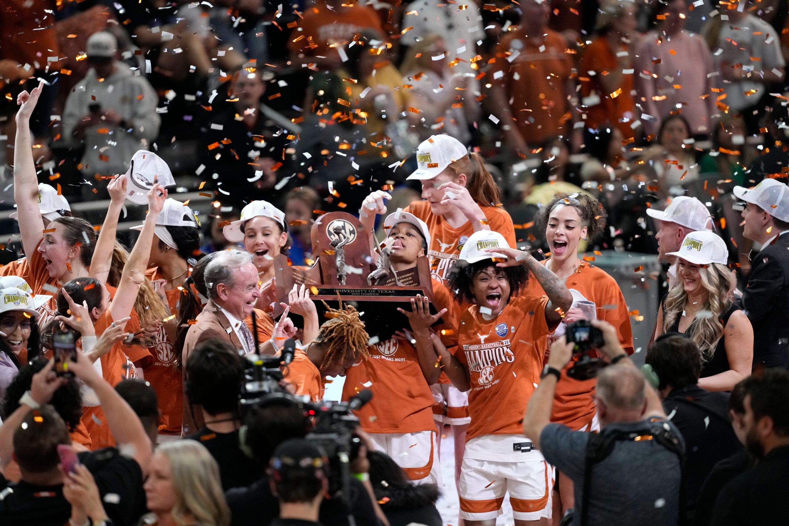 Texas Longhorns, SEC Women's Basketball, Vic Schaefer, Taylor Jones, South Carolina Gamecocks, Greg Sankey, NCAA Tournament, National Championship, Madison Booker, Rori Harmon, Texas Basketball, College Basketball, Women's Sports, SEC Tournament, Longhorns, NCAA Women's Basketball, Vic Schaefer Texas, Texas vs. South Carolina, SEC Champions
