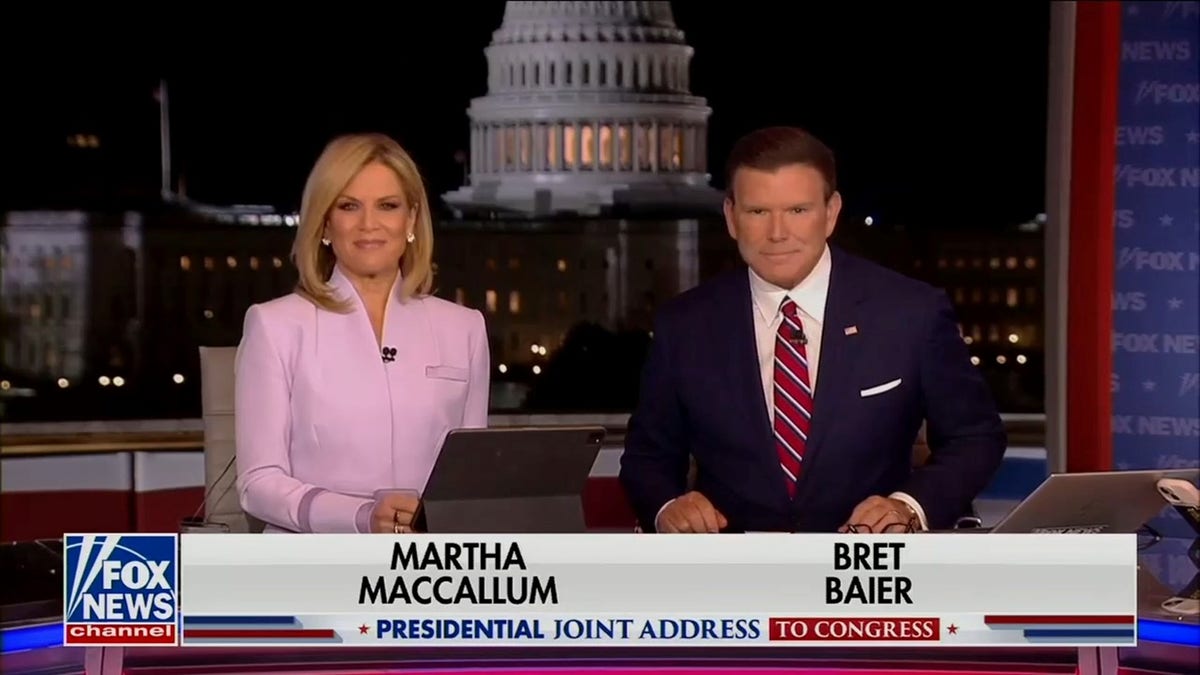 Fox News, Donald Trump, Congress, Joint Address, Viewership, Ratings, Broadcast Networks, Cable News, CNN, MSNBC, Elissa Slotkin, Bret Baier, Martha MacCallum, Dana Perino, Harold Ford Jr., Brit Hume, Larry Kudlow, Al Green, Democrats, Republican, Politics, 25-54 demographic, Secret Service, Alexis Nungaray, Anahuac National Wildlife Refuge, Marc Fogel, Corey Comperatore
