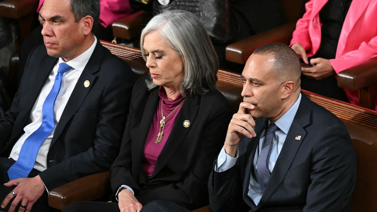 Hakeem Jeffries, Donald Trump, State of the Union, Republican budget, Medicaid cuts, Social Security, Medicare, Mike Johnson, Democratic response, political criticism, Congressional address, 2024, Vladimir Putin
