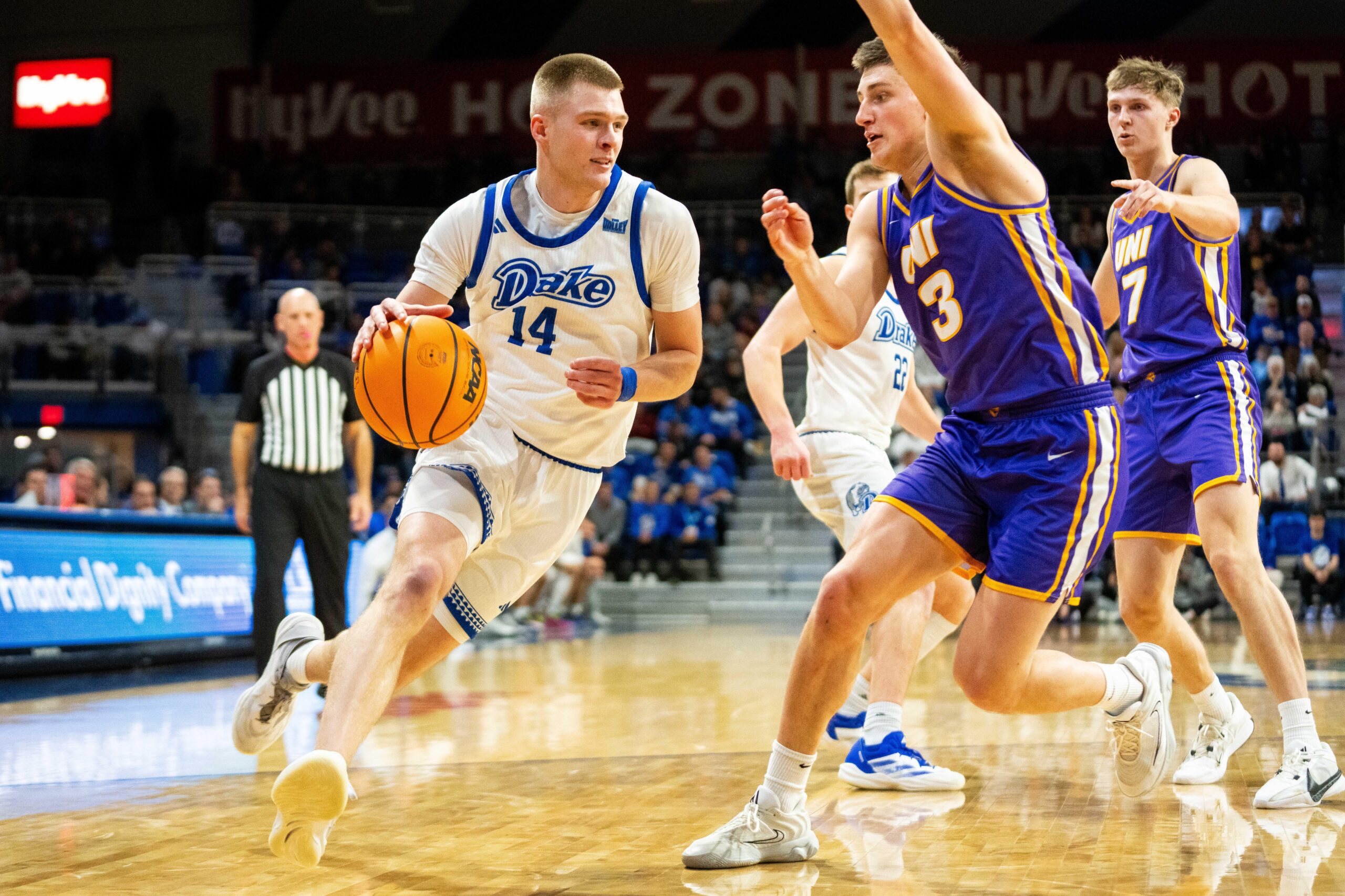 Arch Madness, Missouri Valley Conference Tournament, MVC Tournament, Drake Bulldogs, Bradley Braves, Northern Iowa Panthers, NCAA Tournament, March Madness, college basketball, bracketology, Bennett Stirtz, Duke Deen, Tytan Anderson, Connor Turnbull, St. Louis, Enterprise Center
