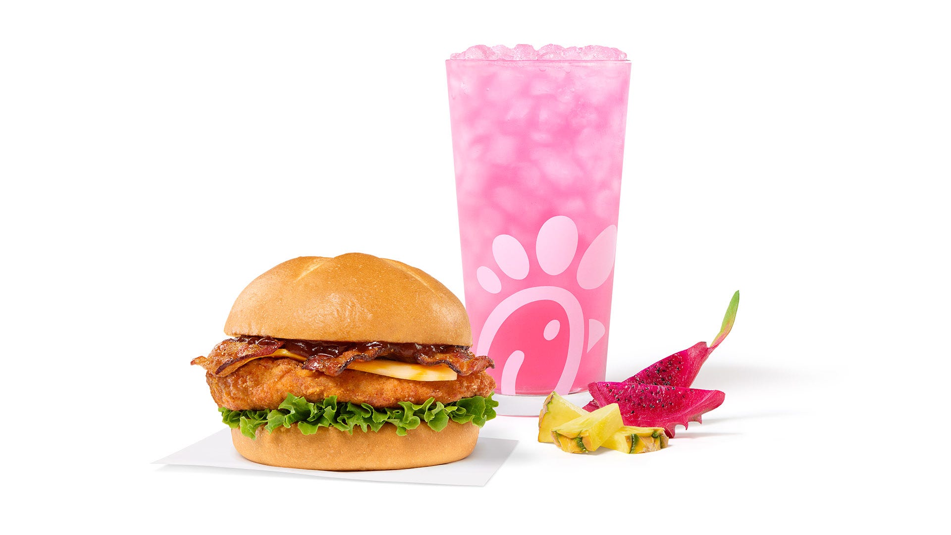 Chick-fil-A, Smokehouse BBQ Bacon Sandwich, Pineapple Dragonfruit, limited-time menu, seasonal beverages, spring menu, fast casual, chicken sandwich, BBQ sauce, bacon, pineapple, dragonfruit, Allison Duncan, Gabe Hauari, food news, new menu items
