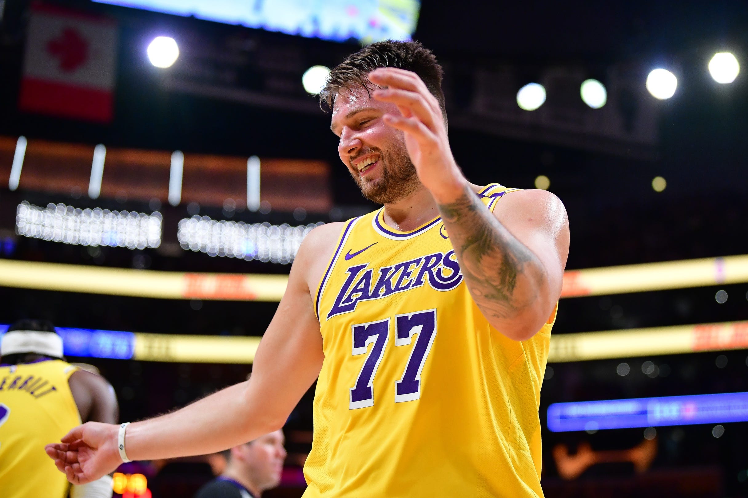 Luka Dončić, Los Angeles Lakers, New York Knicks, NBA, basketball, injury report, knee contusion, left calf, game recap, stats, Boston Celtics, schedule, March 8
