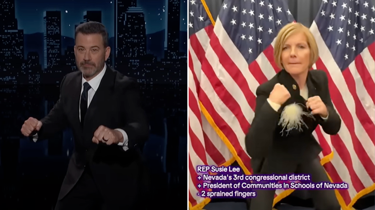 Jimmy Kimmel, Democrats, TikTok, Alexandria Ocasio-Cortez, Jasmine Crockett, Lauren Underwood, Katherine Clark, Judy Chu, Susie Lee, Choose Your Fighter, social media, NPR, Public Broadcasting, Sesame Street, Big Bird, Elmo, protest, comedy, late night, political commentary
