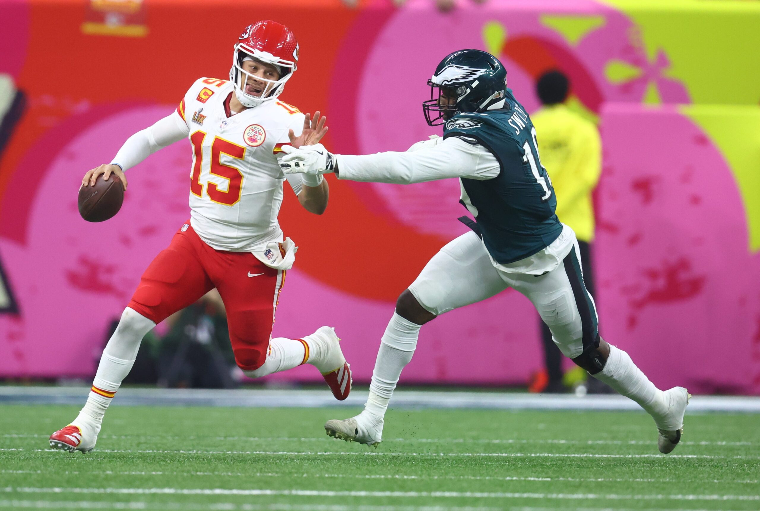 NFL free agency, 2025 NFL free agents, defensive linemen, edge rushers, interior defensive line, player rankings, Sweat, Williams, Mack, Young, Bosa, Onwuzurike, Reddick, Browning, Lawrence, Koonce, Philadelphia Eagles, Super Bowl, player profiles, contract projections, NFL offseason
