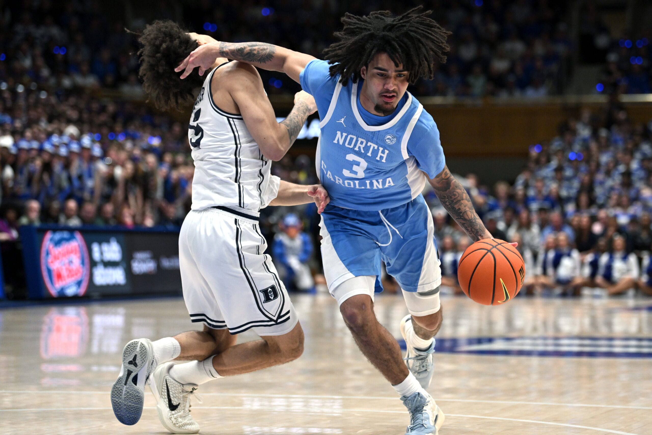 ESPN, College GameDay, Duke, North Carolina, UNC, college basketball, rivalry, Cooper Flagg, Jon Scheyer, Hubert Davis, Mike Krzyzewski, Dean Smith, NCAA Tournament, Alabama, Auburn, Kentucky, Missouri, Ole Miss, Florida, Houston, Baylor, St. John's, Marquette, ACC, SEC, Final Four

