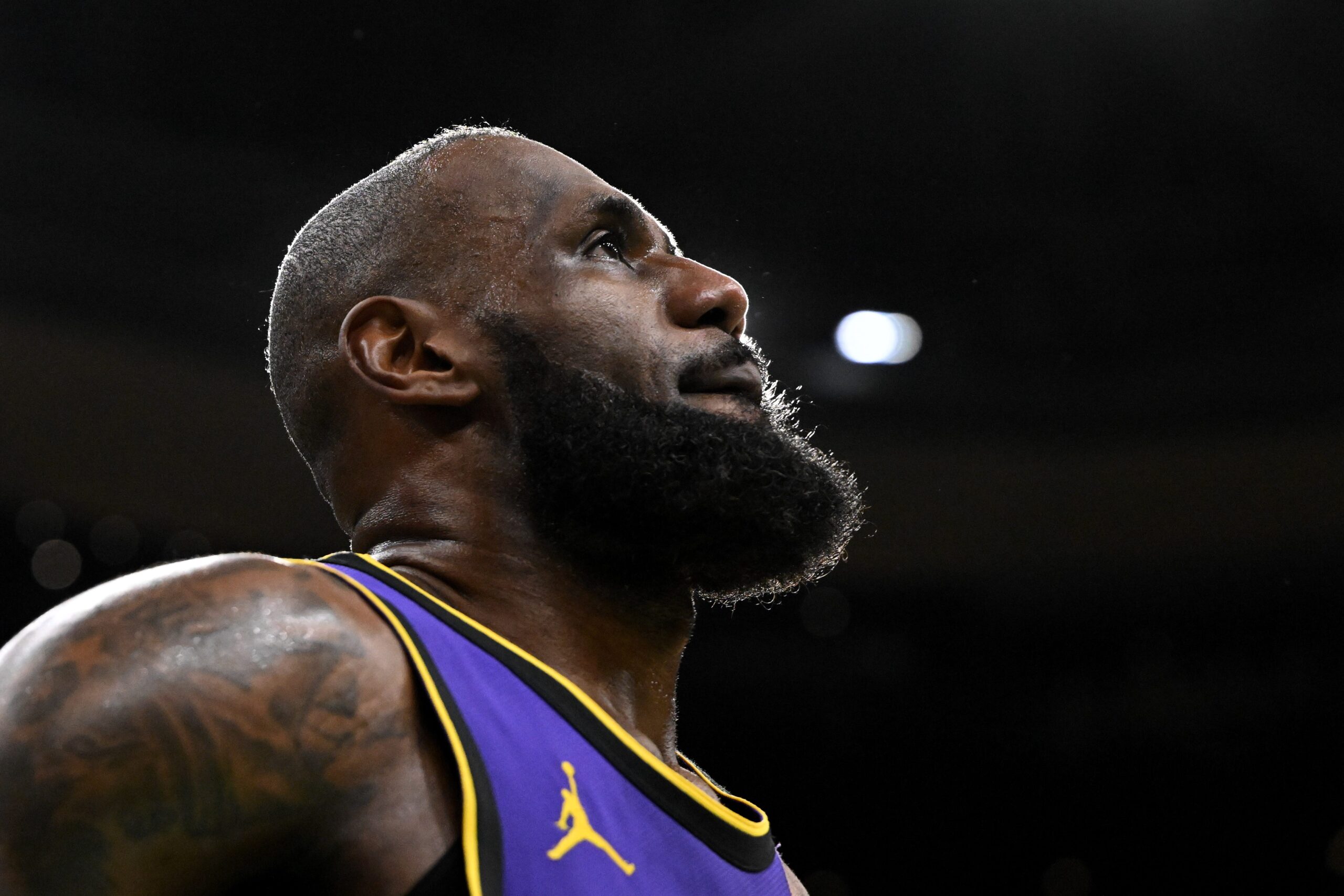 LeBron James, Lakers, injury, groin strain, Luka Doncic, NBA, basketball, Western Conference, standings, playoffs, Rui Hachimura, Jaxson Hayes, Dalton Knecht, Gabe Vincent, Dorian Finney-Smith, trade, schedule, Boston Celtics
