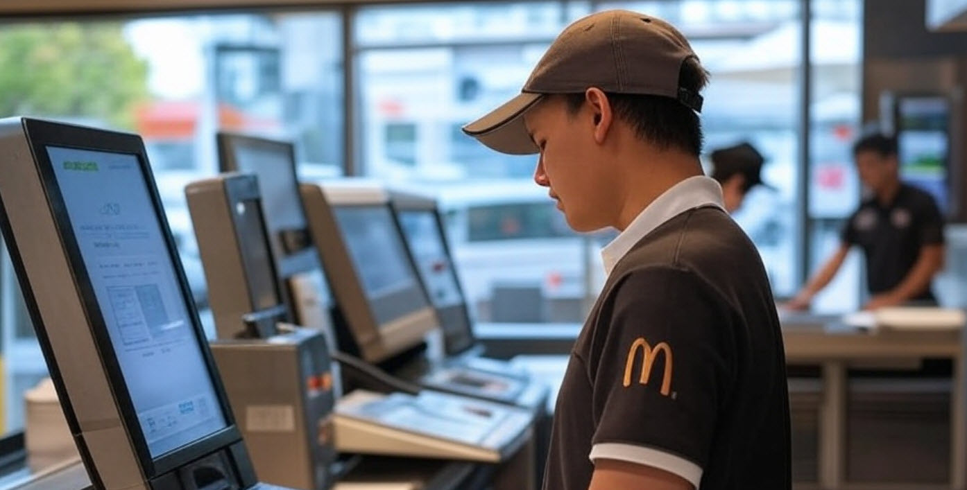 McDonald's, AI, artificial intelligence, fast-food, automation, restaurant technology, customer experience, operations, drive-through, Google Cloud, edge computing, predictive maintenance, employee stress, industry trends, digital integration, innovation
