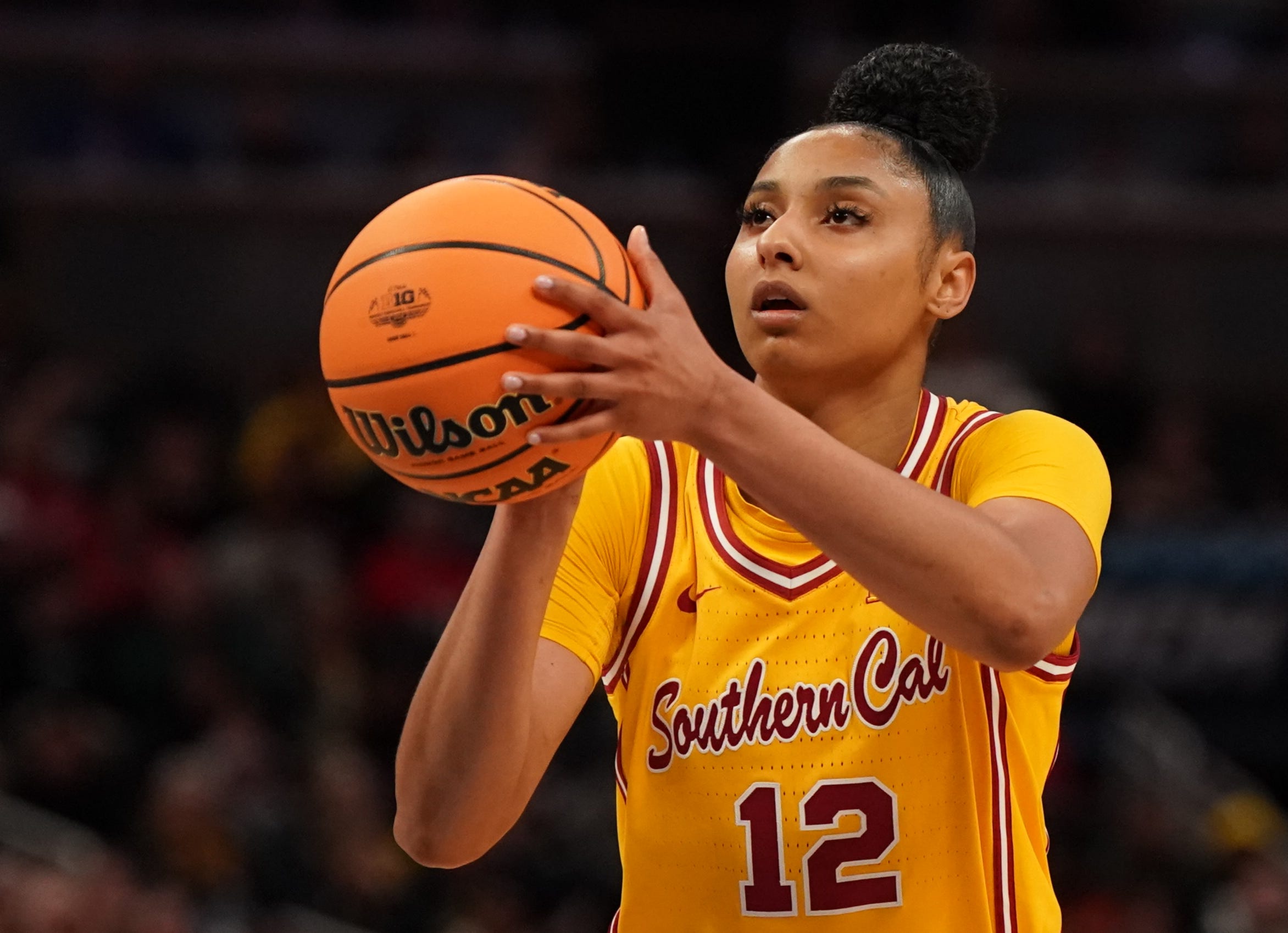 JuJu Watkins, Caitlin Clark, NCAA women's basketball, scoring record, USC basketball, Iowa basketball, Big Ten tournament, freshman scoring record, Pete Maravich, college basketball
