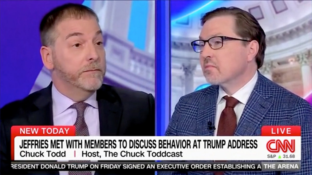 Chuck Todd, Hakeem Jeffries, Chuck Schumer, Democratic Party, Donald Trump, Joe Biden, Meet the Press, NBC News, political paralysis, party divisions, left-wing, Trump voters, 2024 election, Hunter Biden, family image, political analysis, media criticism
