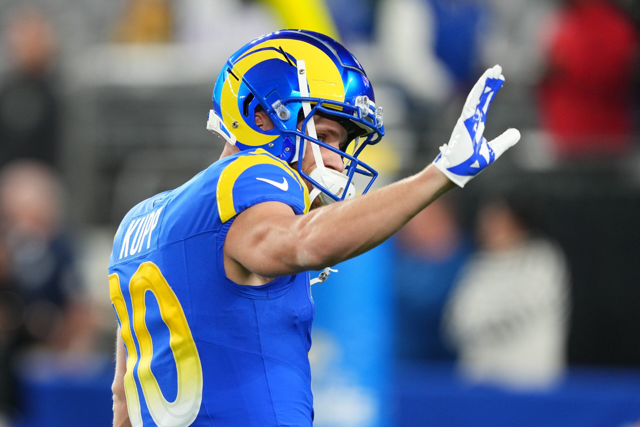 Cooper Kupp, Los Angeles Rams, NFL, wide receiver, free agent, trade, Steelers, Seahawks, Davante Adams, Puka Nacua, Jared Goff, Matthew Stafford, Super Bowl MVP, Offensive Player of the Year, 2021 season, NFL history, Eastern Washington, football
